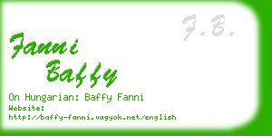 fanni baffy business card